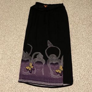 Harari Long Silk Wrap Skirt S